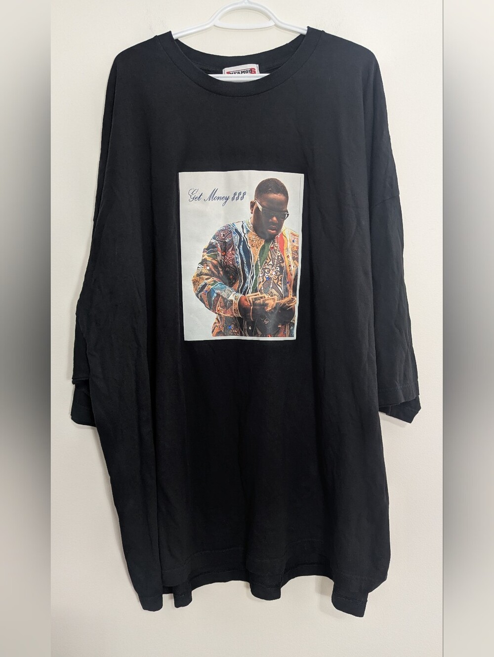 VINTAGE Biggie Smalls Over-Sized Rap Tee 6XL Coogi Sweater Graphic